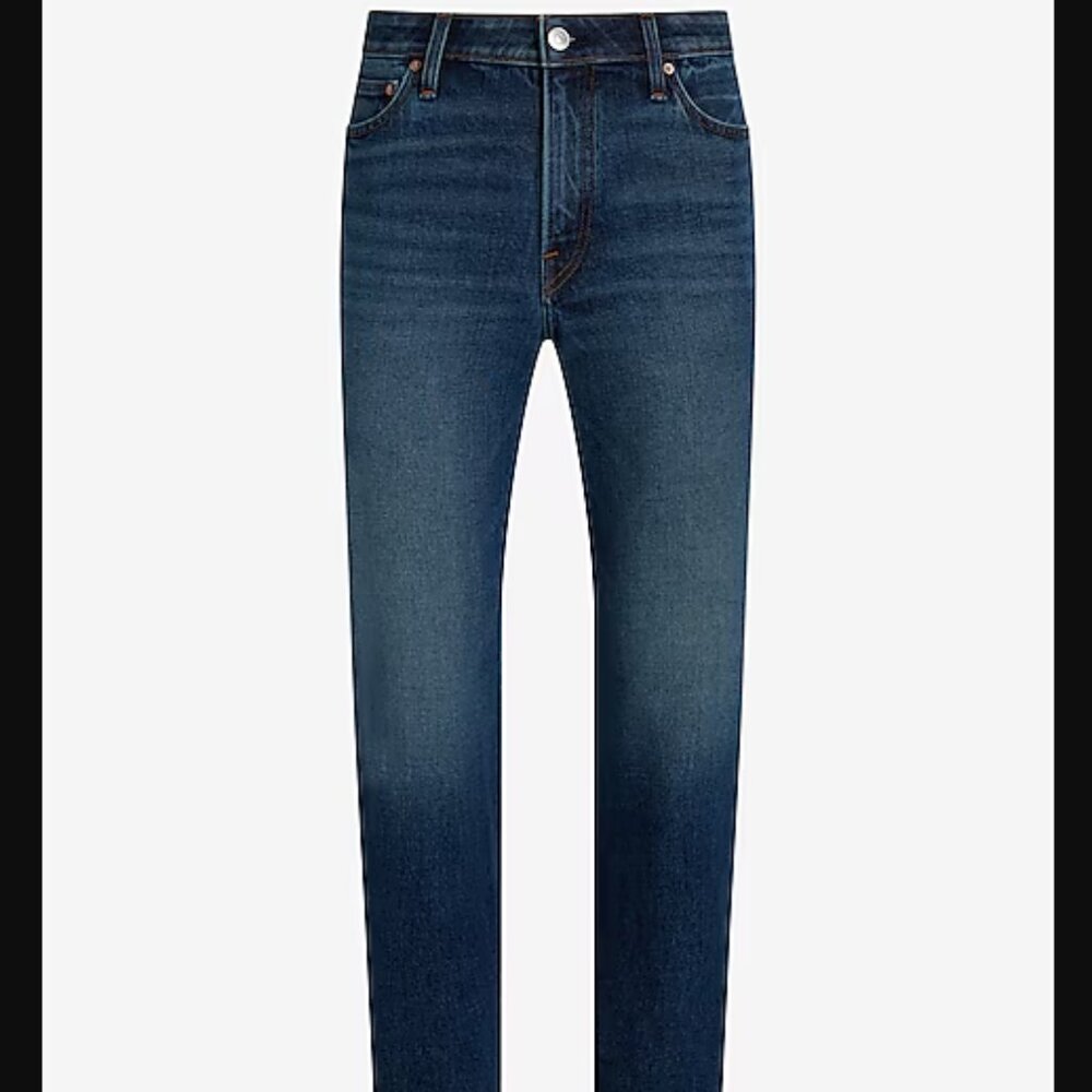 NWT Express 36x30 Slim Straight Dark Wash Stretch Jeans